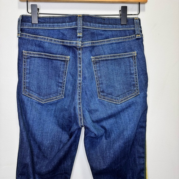 Veronica Beard Carolyn 10" High Waisted BabyBoot Denim Jeans Side Stripe Sz 25 - Picture 11 of 16